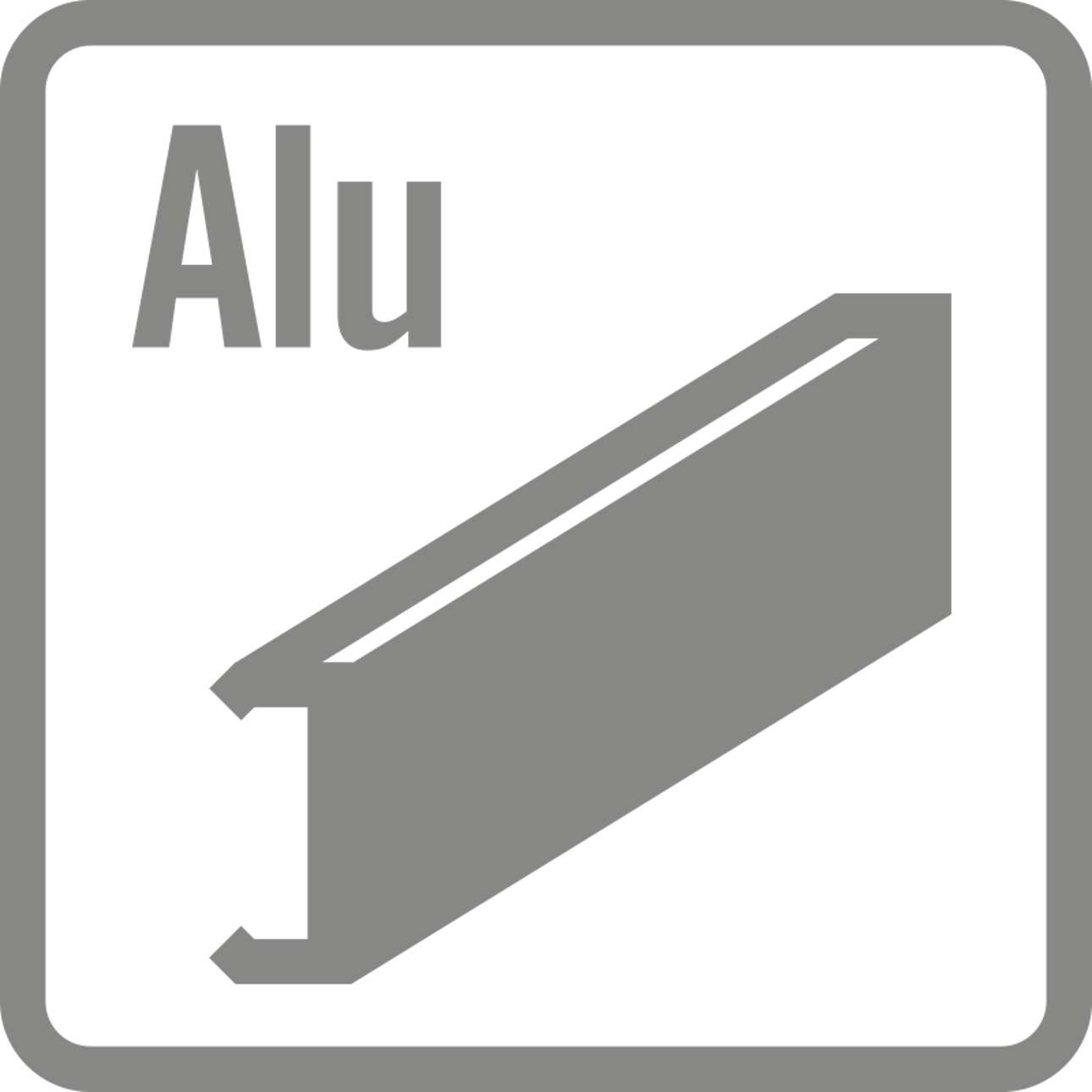 Aluminium, profil, målade