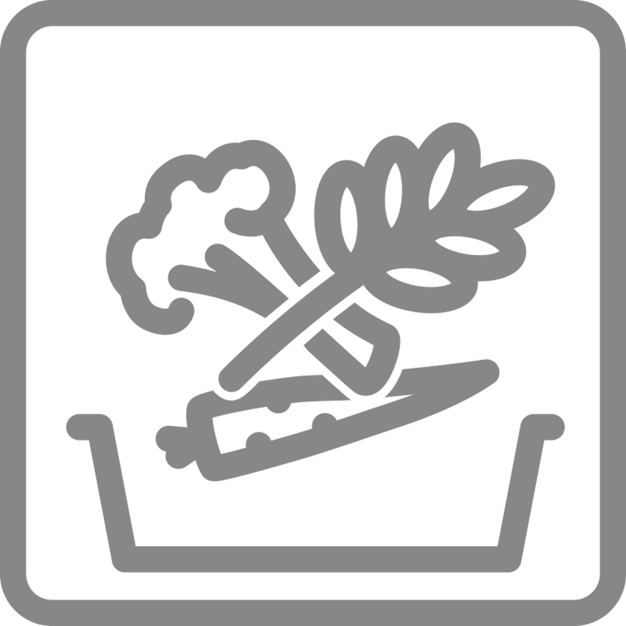 Vegetabiliskt avfall paketerat, fast