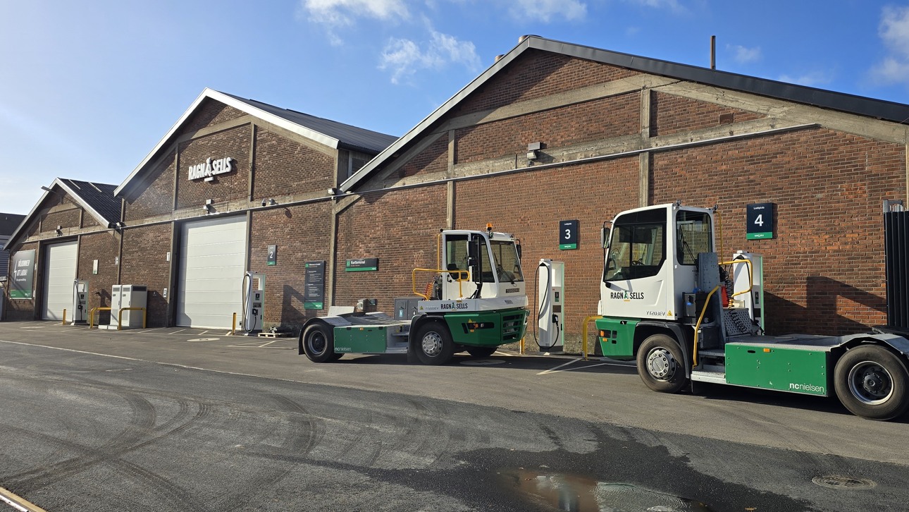 Laddstation för tunga elfordon vid Ragn-Sells anläggning Marieholm