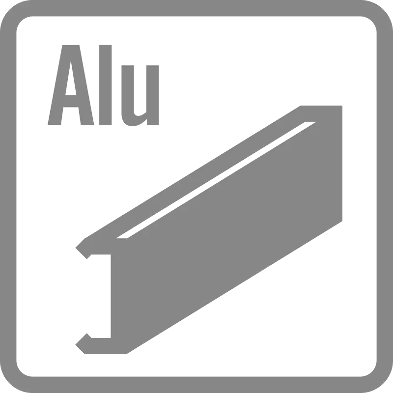 Aluminium, profil, målade Aluminium, profil, målade