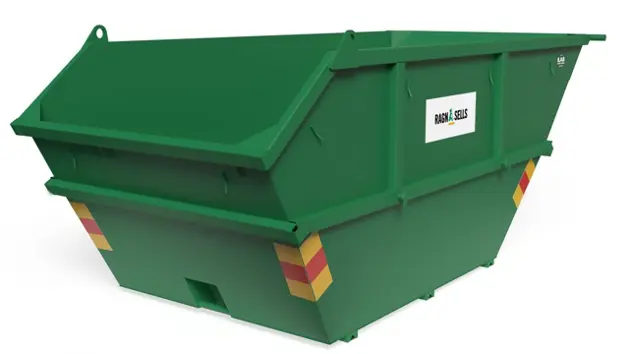 En container som rymmer 10 kubikmeter